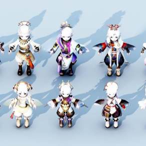 现代虚拟人物3D模型下载